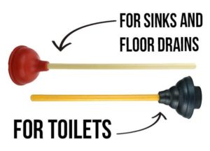 Property Management maintenance difference between toilet plunger and sink plunger